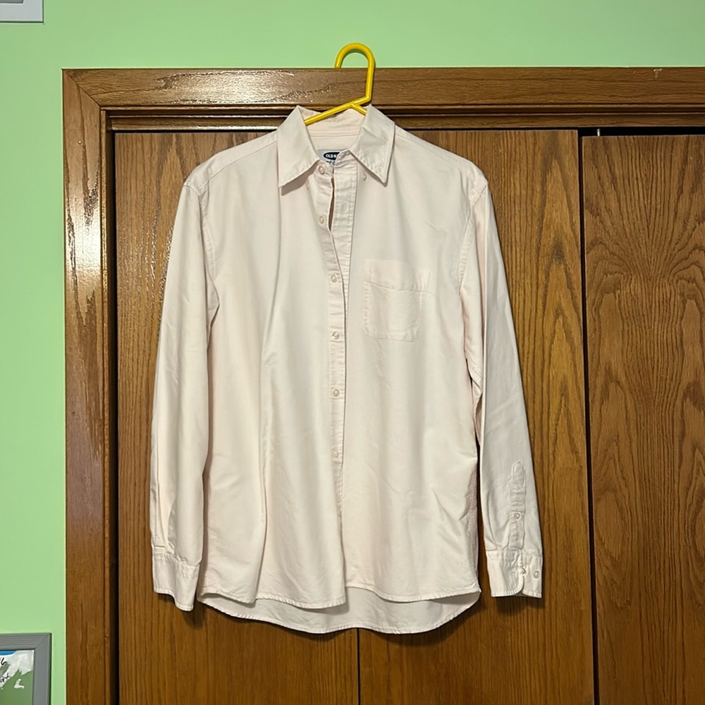 Light pink boyfriend blouse size small